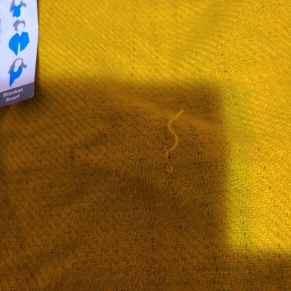 OVER SIZED BLANKET SCARF HOUNDSTOOTH REVERSIBLE WITH FRINGE --SIZE 78 '' X 26'' - Picture 10 of 10